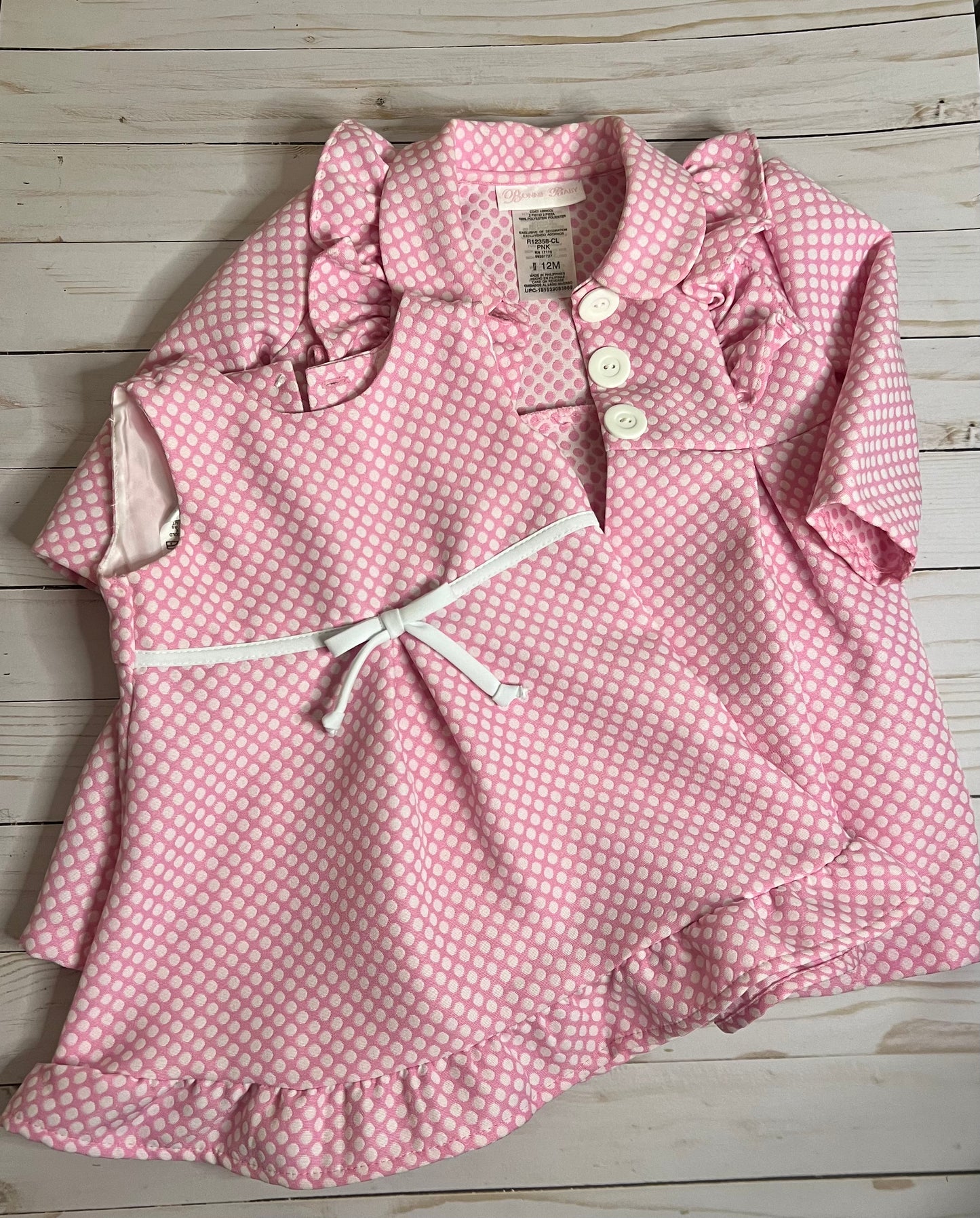 Bonnie Baby Infant 2pc Ruffle Dress